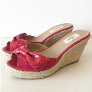 Valentino Patent Bow  Espadrille Wedges